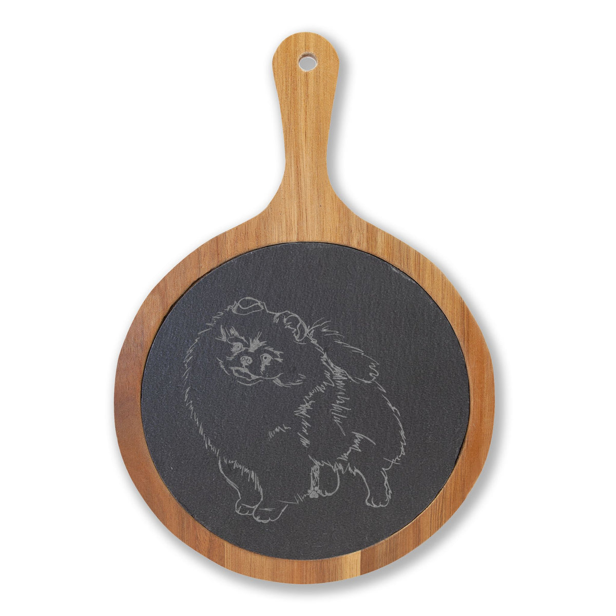 Pomeranian Engraved Charcuterie Board, Dog Lover Cheese Board & Serving Platter