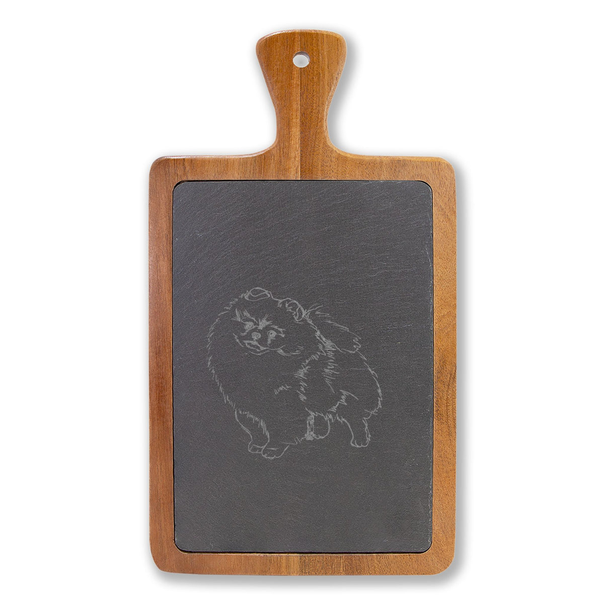 Pomeranian Engraved Charcuterie Board, Dog Lover Cheese Board & Serving Platter