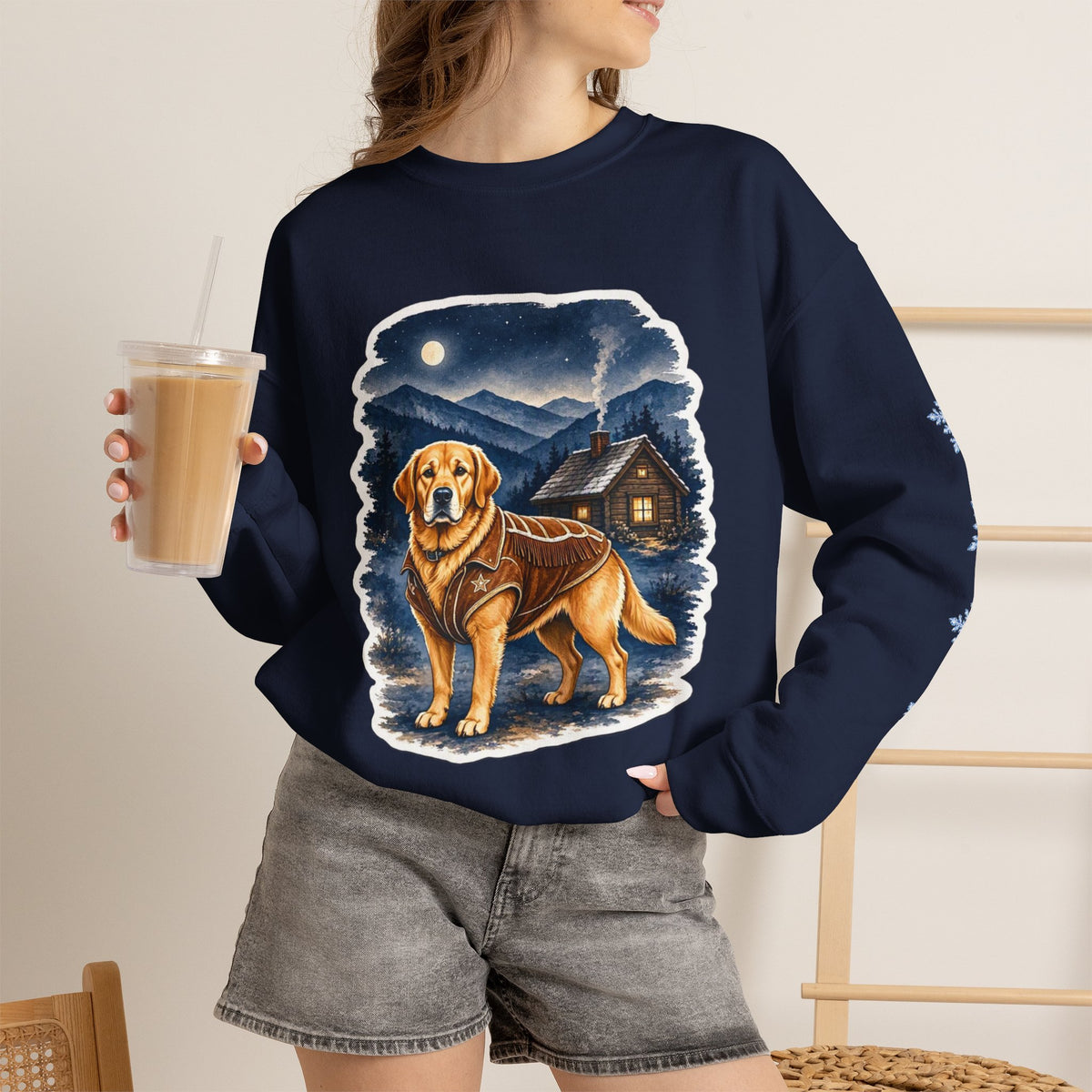 Labrador Retriever Smoky Mountain Christmas Sweatshirt