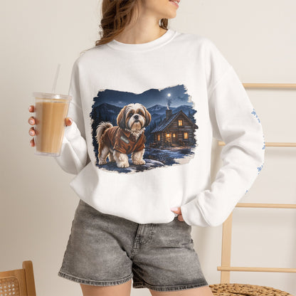 Shih Tzu Smoky Mountain Christmas Sweatshirt