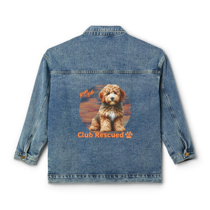 Doodle Dog Club Rescued Women's Denim Jacket Amor Fati
