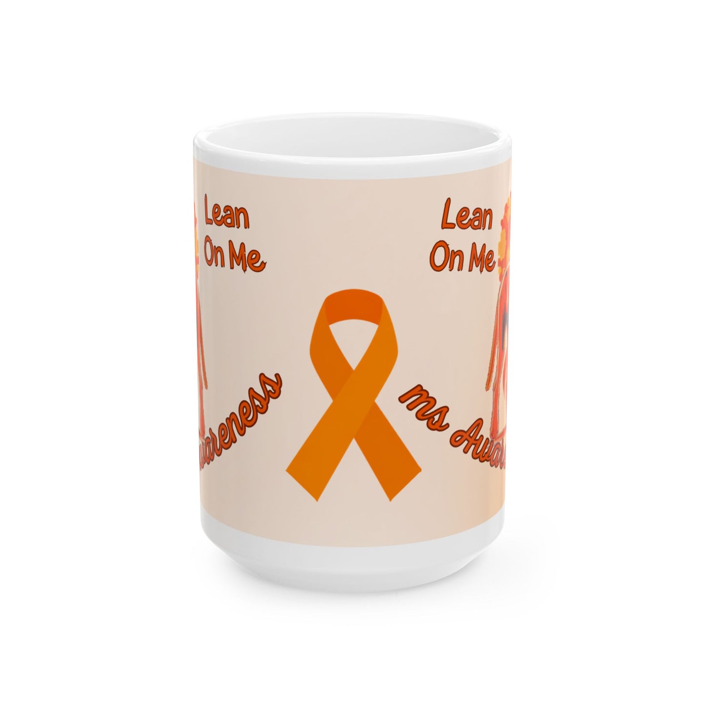 Great Dane MS Awareness Ceramic Mug - "Lean on Me" Mobility Service Dog Coffee Cup
