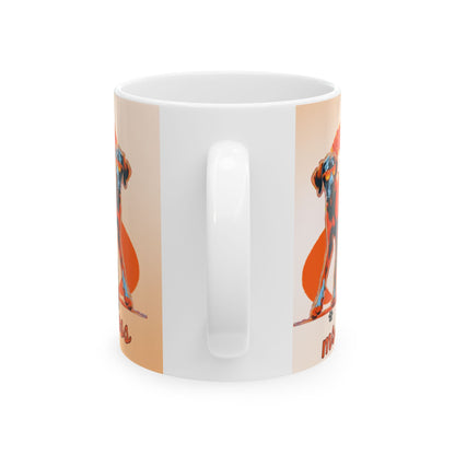Great Dane MS Awareness Ceramic Mug - "Here to Support You" Mobility Service Dog Coffee Cup