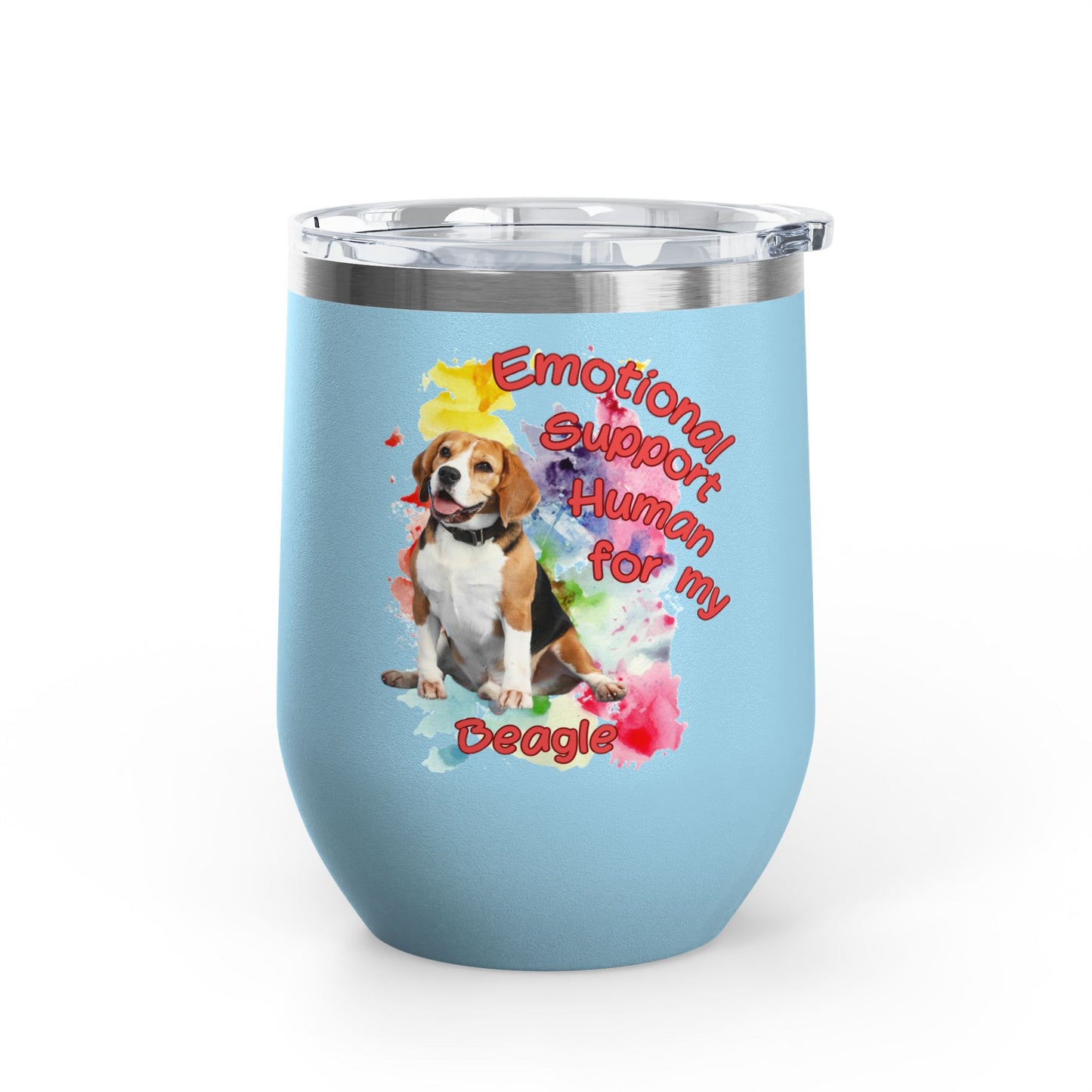 Emotional Support Human for My Beagle Wine Tumbler