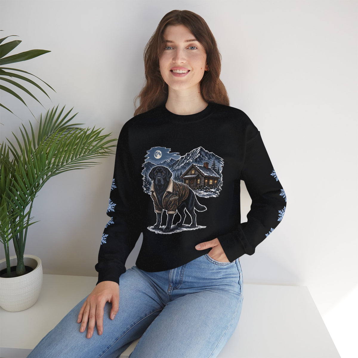 Black Lab Smoky Mountain Christmas Sweatshirt