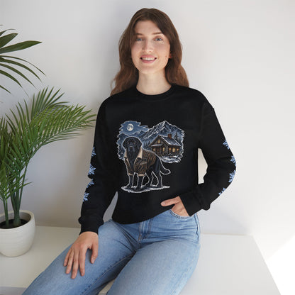 Black Lab Smoky Mountain Christmas Sweatshirt