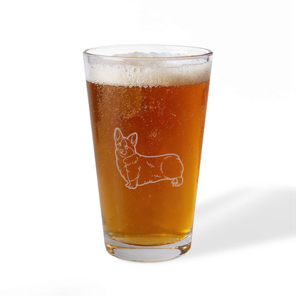 Corgi Engraved Pint Glass