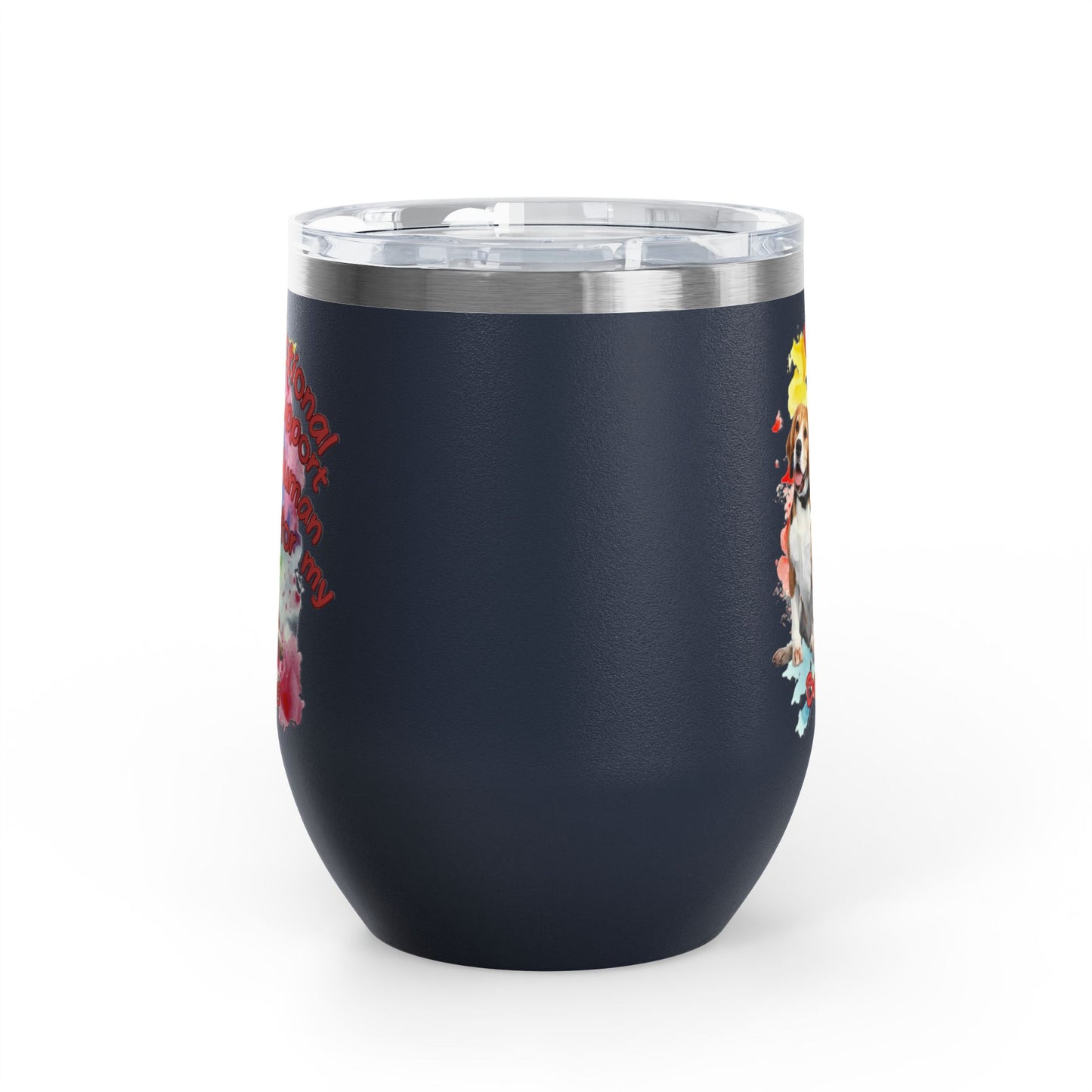Emotional Support Human for My Beagle Wine Tumbler
