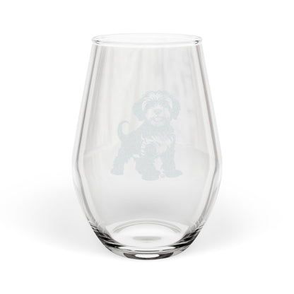 Doodle Sketch and Serve Engraved Stemless Wineglass