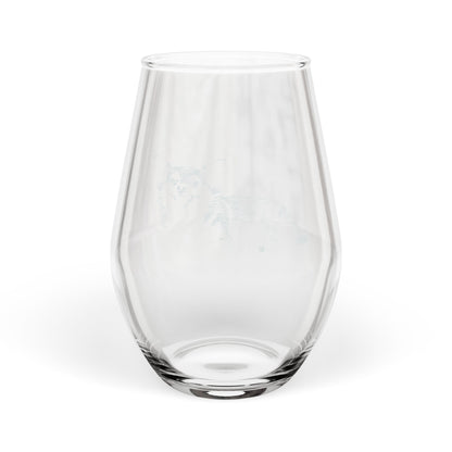 Chihuahua Sketch and Serve Engraved Stemless Wineglass