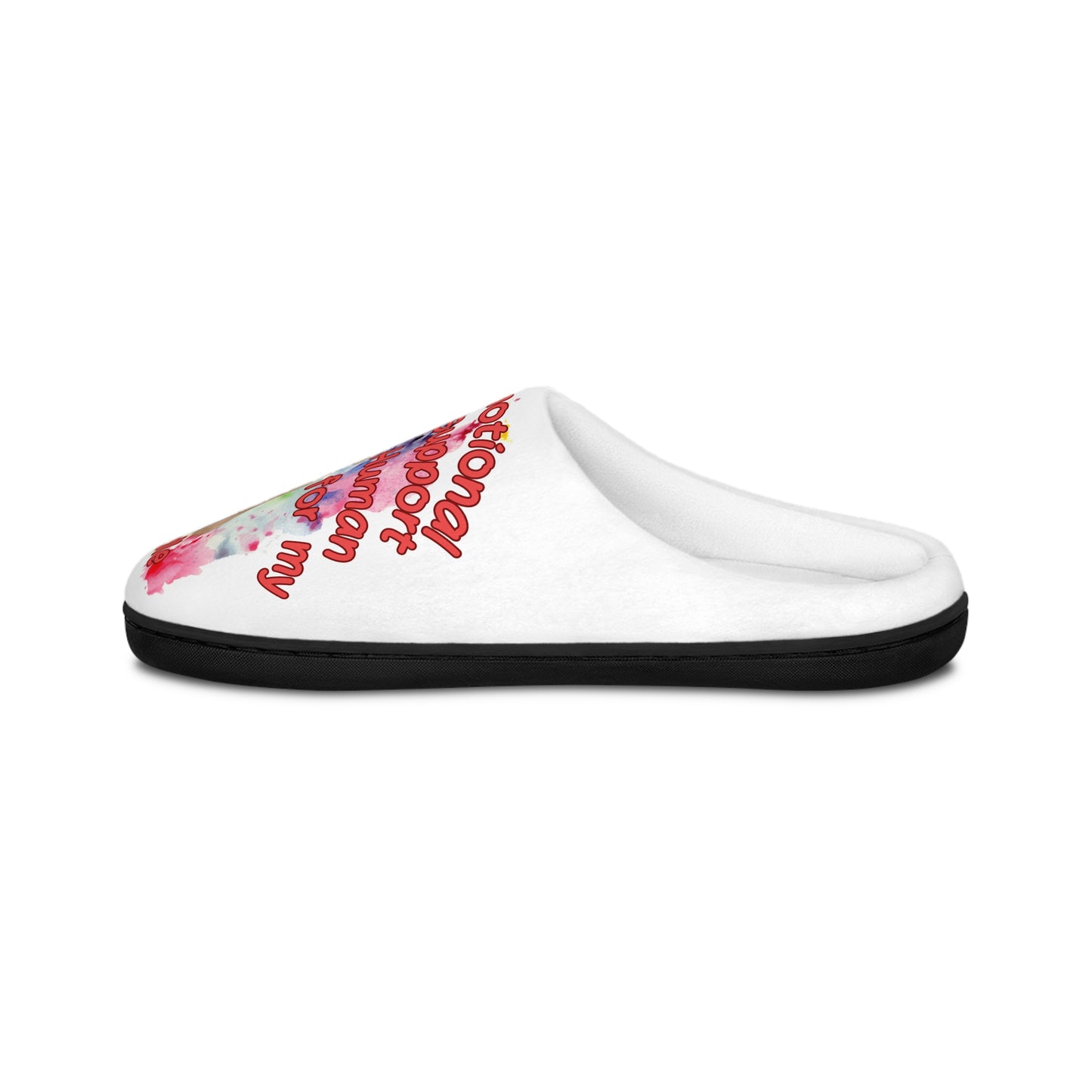 Emotional Support Human Women's Indoor Slippers - Standard Poodle Design