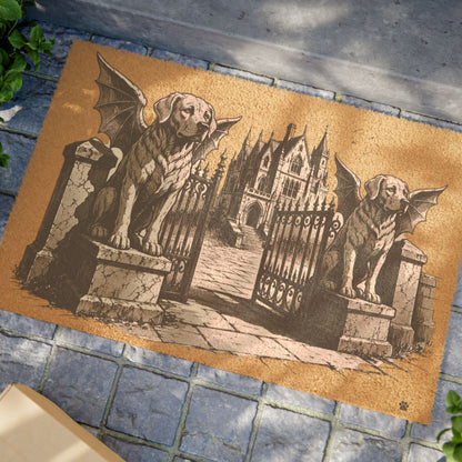 Labrador Retriever Gargoyle Angel Gothic Protector Welcome Mat
