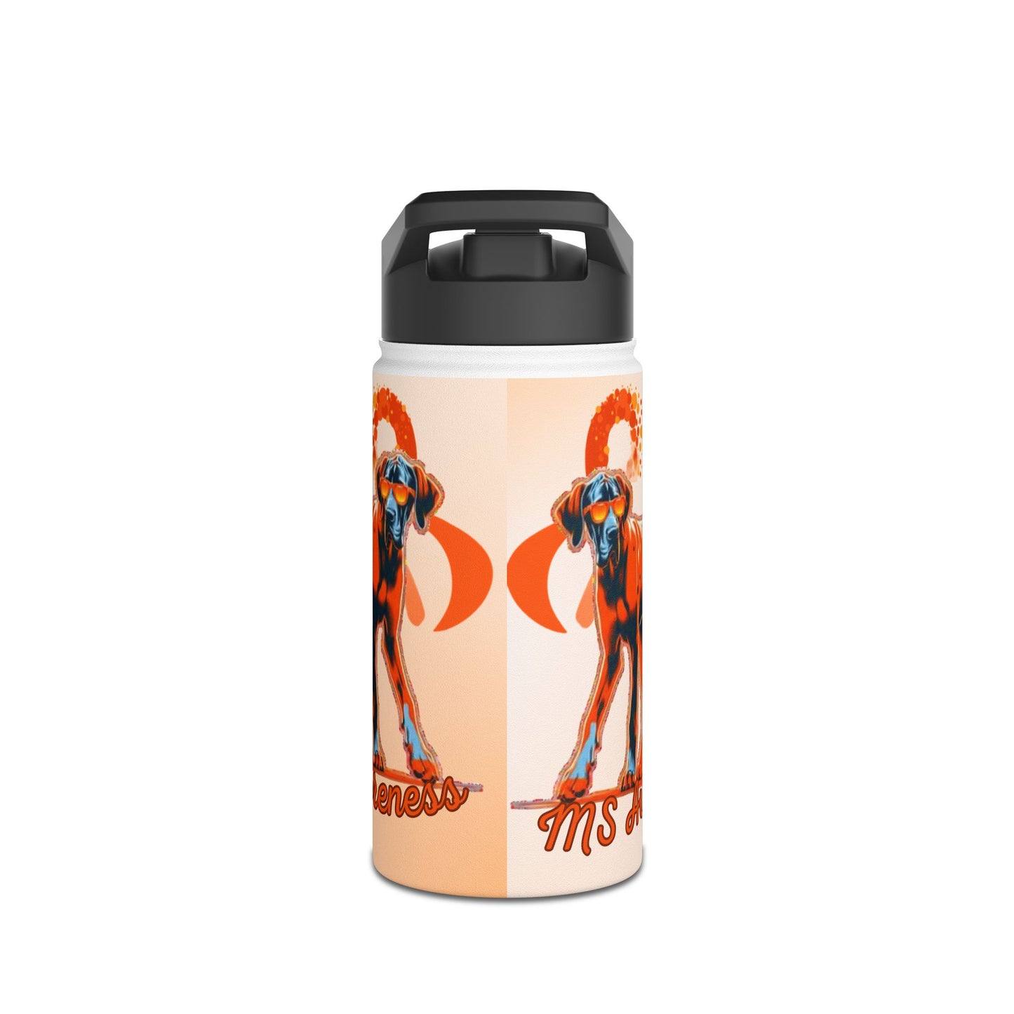 Great Dane "Here to Support You" MS Awareness Stainless Steel Water Bottle
