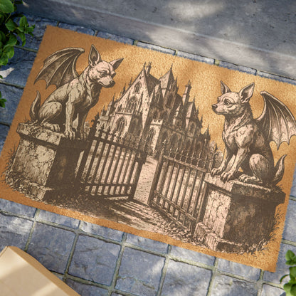 Chihuahua Gargoyle Angel Gothic Protector Welcome Mat