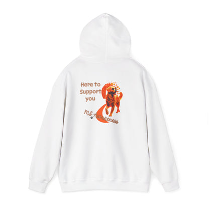 Golden Retriever "Here to Support You" MS Awareness Hoodie
