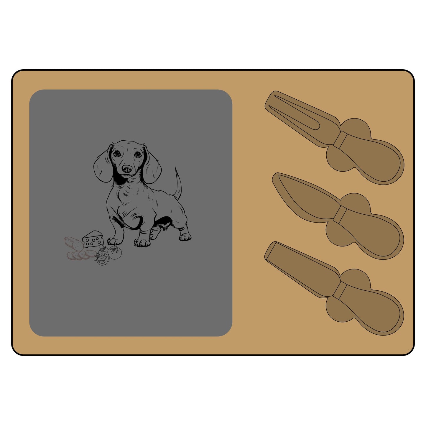Personalized Charcuterie Board with Engraved Dog Design, Custom Cheese Board, Pet Lover Gift, Kitchen Decor, Entertaining Essentials