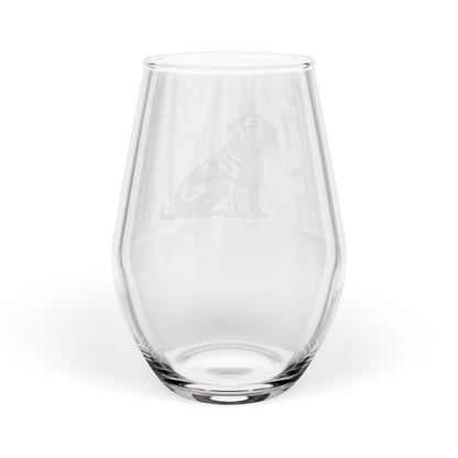 Black Lab Sketch and Serve Engraved Stemless Wineglass