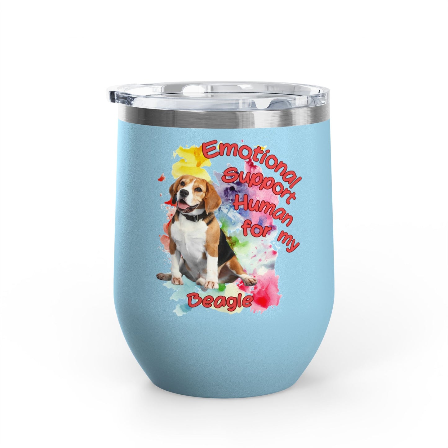 Emotional Support Human for My Beagle Wine Tumbler