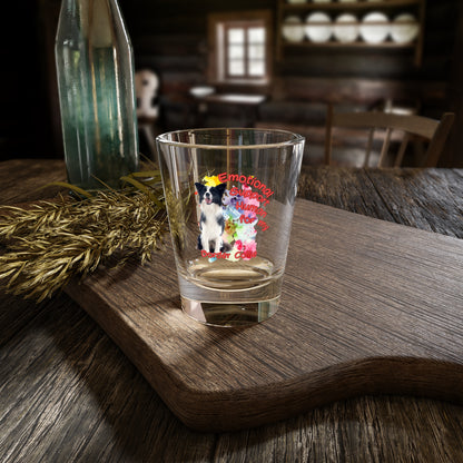 Emotional Support Human for my Border Collie shot glass