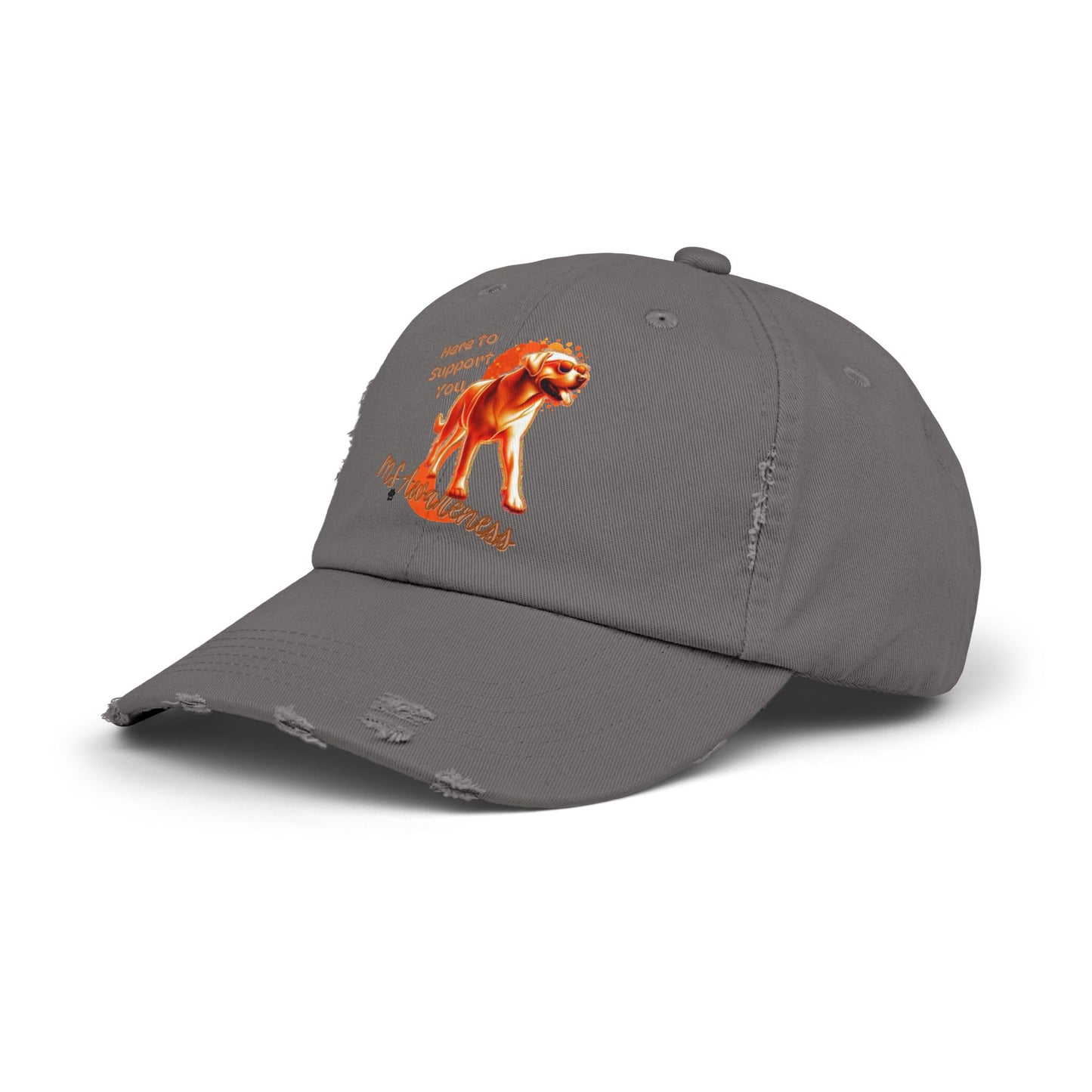 Labrador Retriever "Here to Support You" MS Awareness Distressed Cap