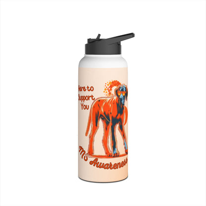 Great Dane "Here to Support You" MS Awareness Stainless Steel Water Bottle
