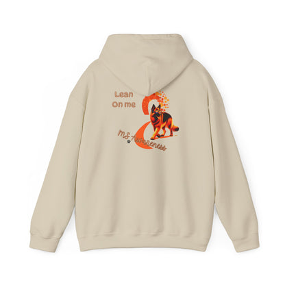 German Shepherd "Lean on Me" MS Awareness Hoodie