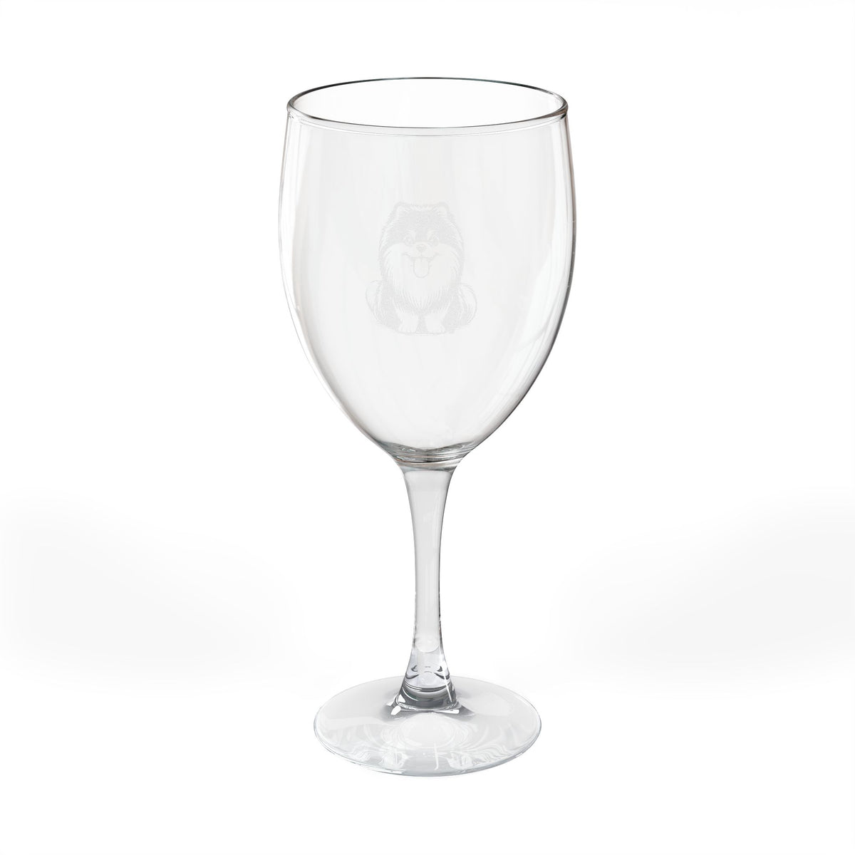 Pomsky Engraved Wine Glass