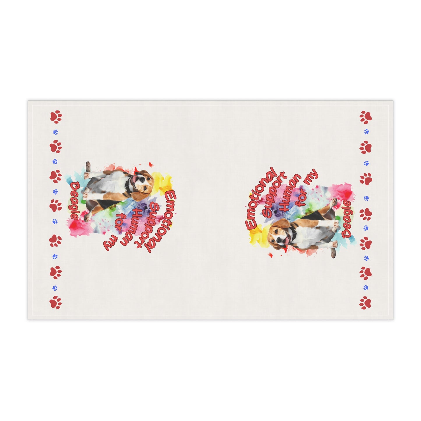 Emotional Support Human for my Beagle Tea Towel