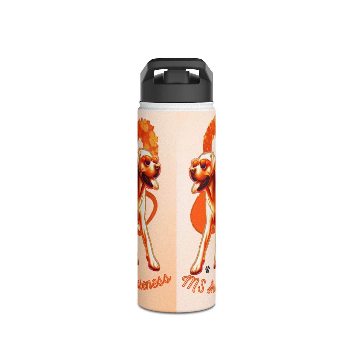 Labrador Retriever "Here to Support You" MS Awareness Stainless Steel Water Bottle