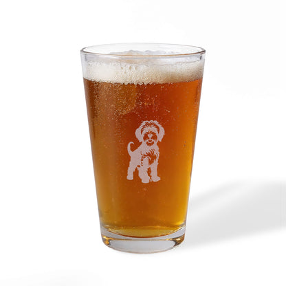 Doodle Engraved Pint Glass