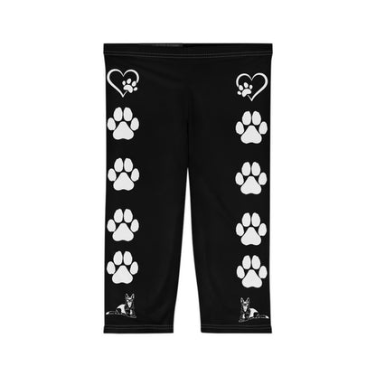 Paws and Hearts German Shepherd Women’s Capri Leggings.