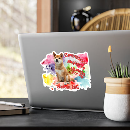 Emotional Support Human for Shiba Inu  die cut Sticker