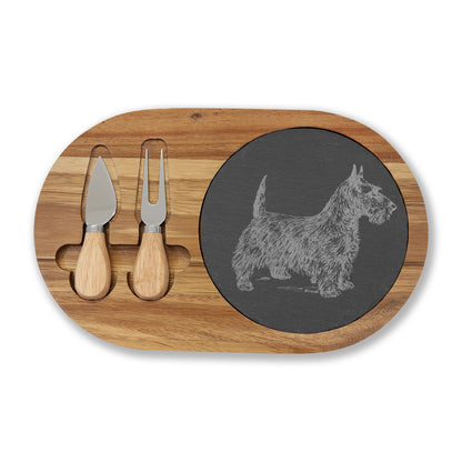 Scottish Terrier Engraved Charcuterie Board, Dog Lover Cheese Board & Serving Platter