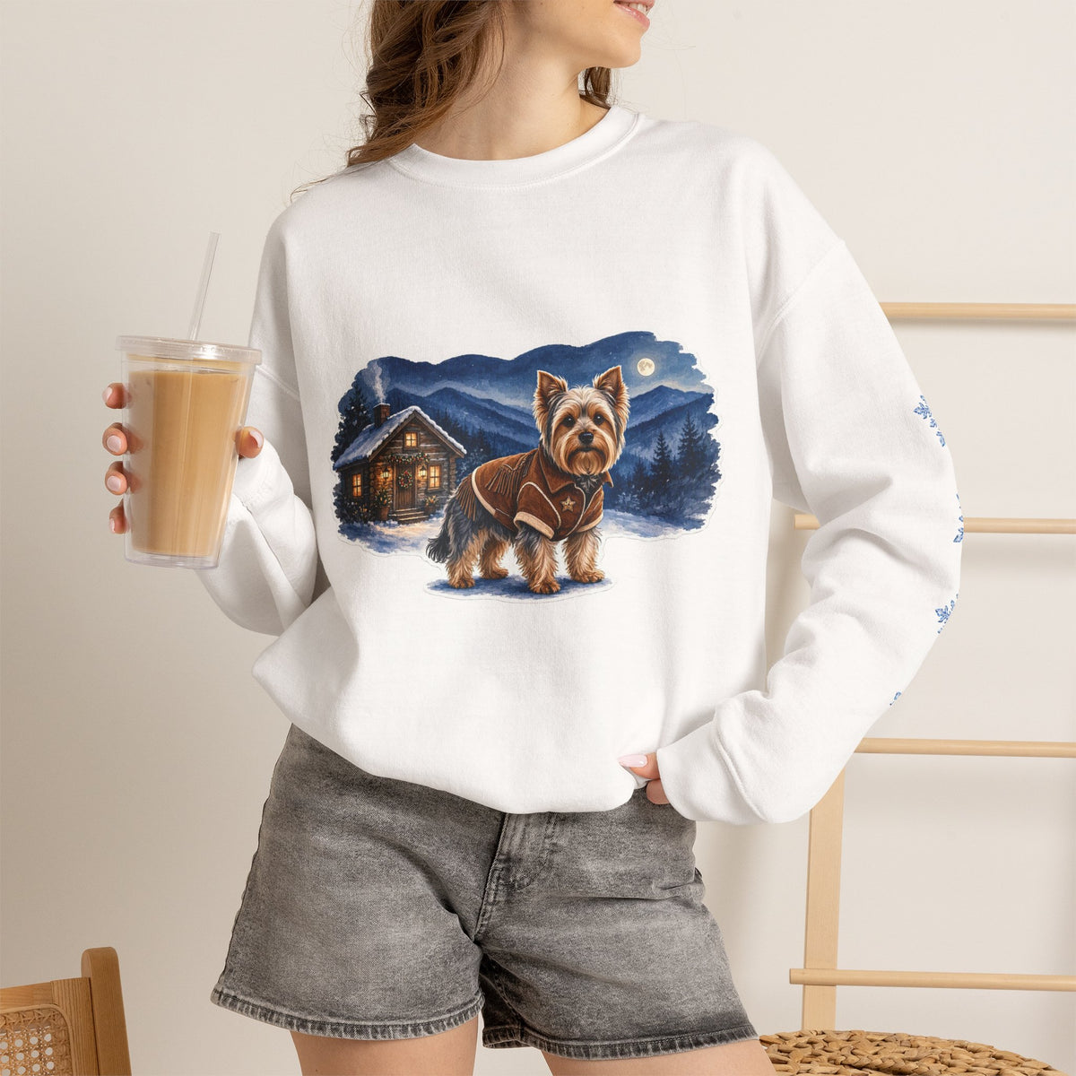 Yorkshire Terrier Smoky Mountain Christmas Sweatshirt