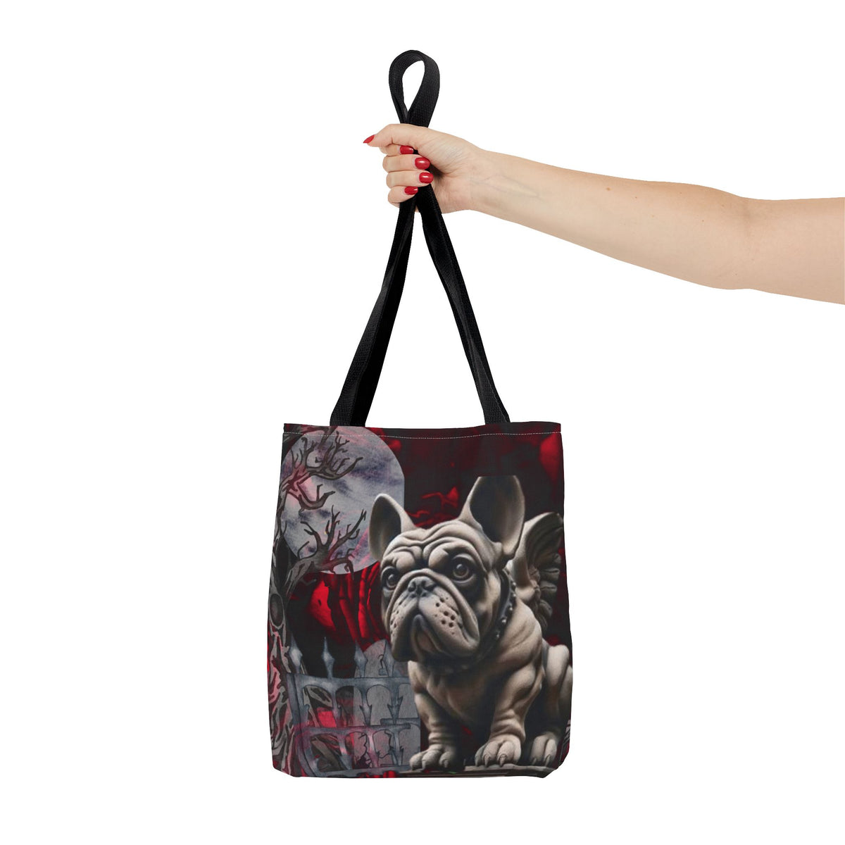 French Bulldog Angelic Gargoyle Protector Tote Bag