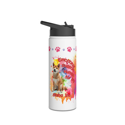 Emotional Support Human for my Shiba Inu Water Bottle
