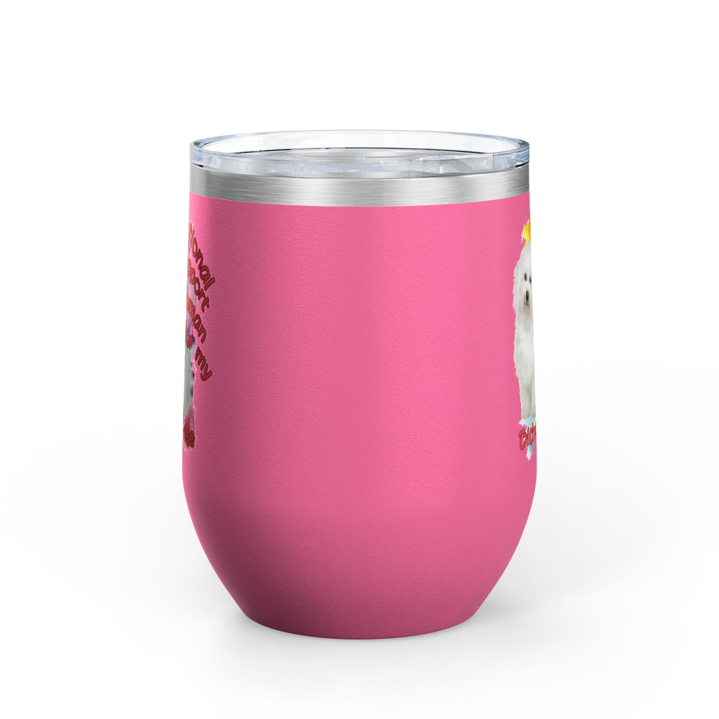 Emotional Support Human for my Bichon Frise Wine Tumbler