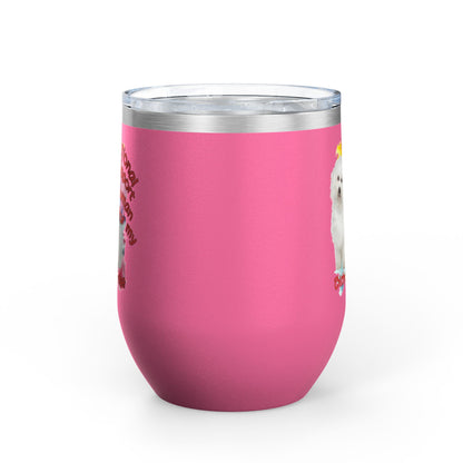 Emotional Support Human for my Bichon Frise Wine Tumbler