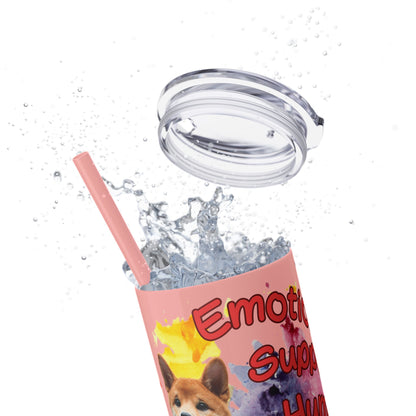Emotional Support Human for my Shiba Inu Skinny Tumbler
