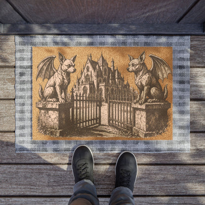 Chihuahua Gargoyle Angel Gothic Protector Welcome Mat