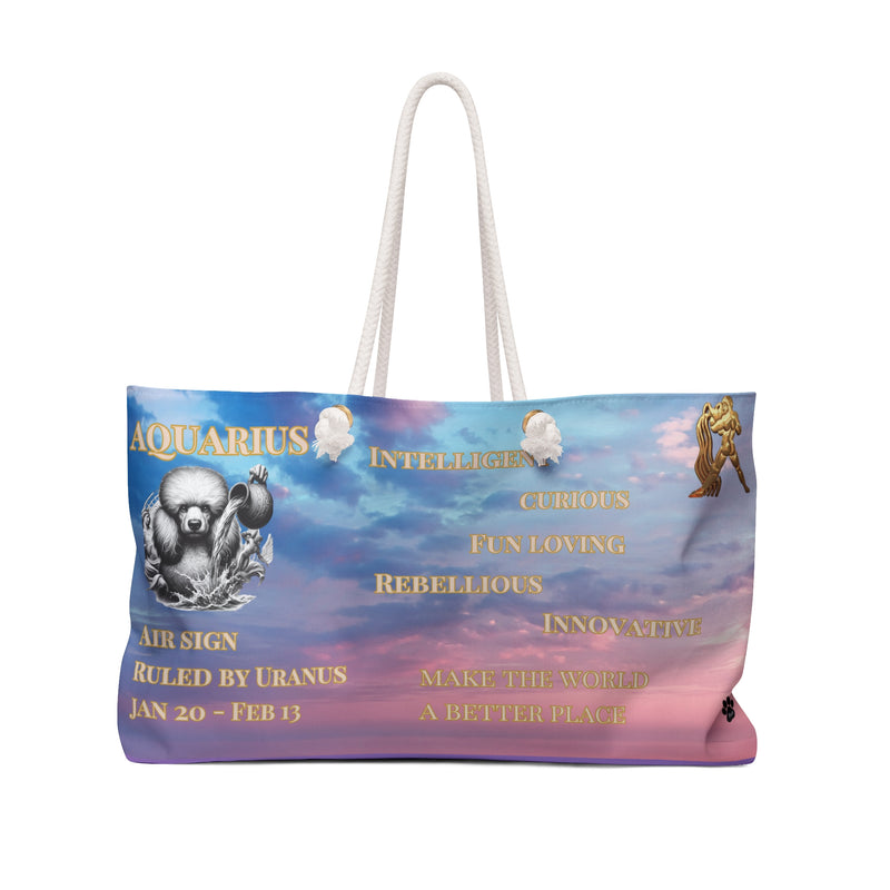 Aqurius as Poodle Weekender Bag Aquarius Jan 20 - Feb 18