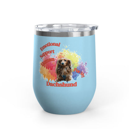 Emotional Support Human for my Dachshund Wine Tumbler