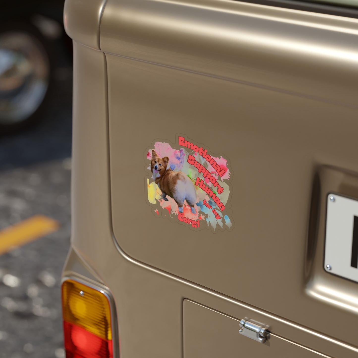 Emotional Support Human for my Corgi Outdoor Sticker