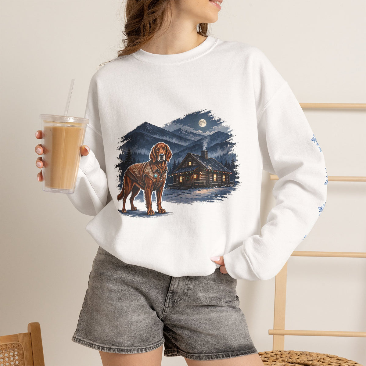 Irish Setter Smoky Mountain Christmas Sweatshirt
