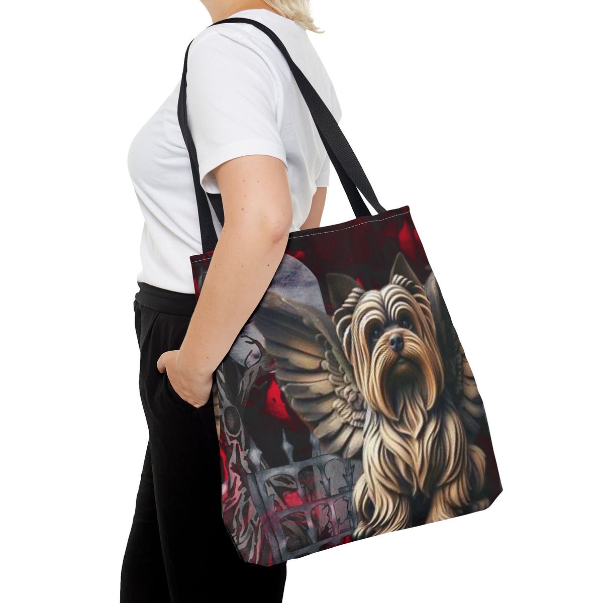 Yorkshire Terrier Angelic Gargoyle Protector Tote Bag