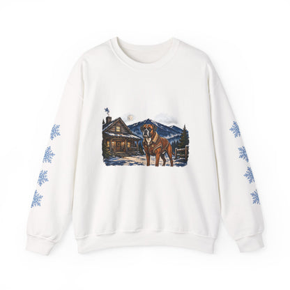 Boxer Smoky Mountain Christmas Sweatshirt