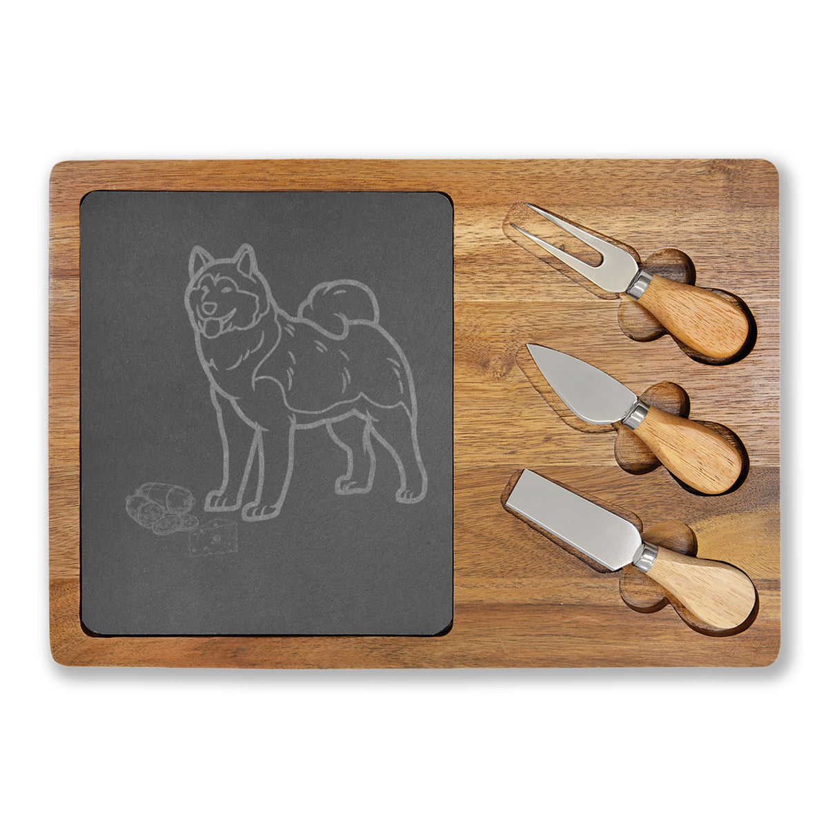 Shiba Inu Engraved Charcuterie Board, Dog Lover Cheese Board & Serving Platter