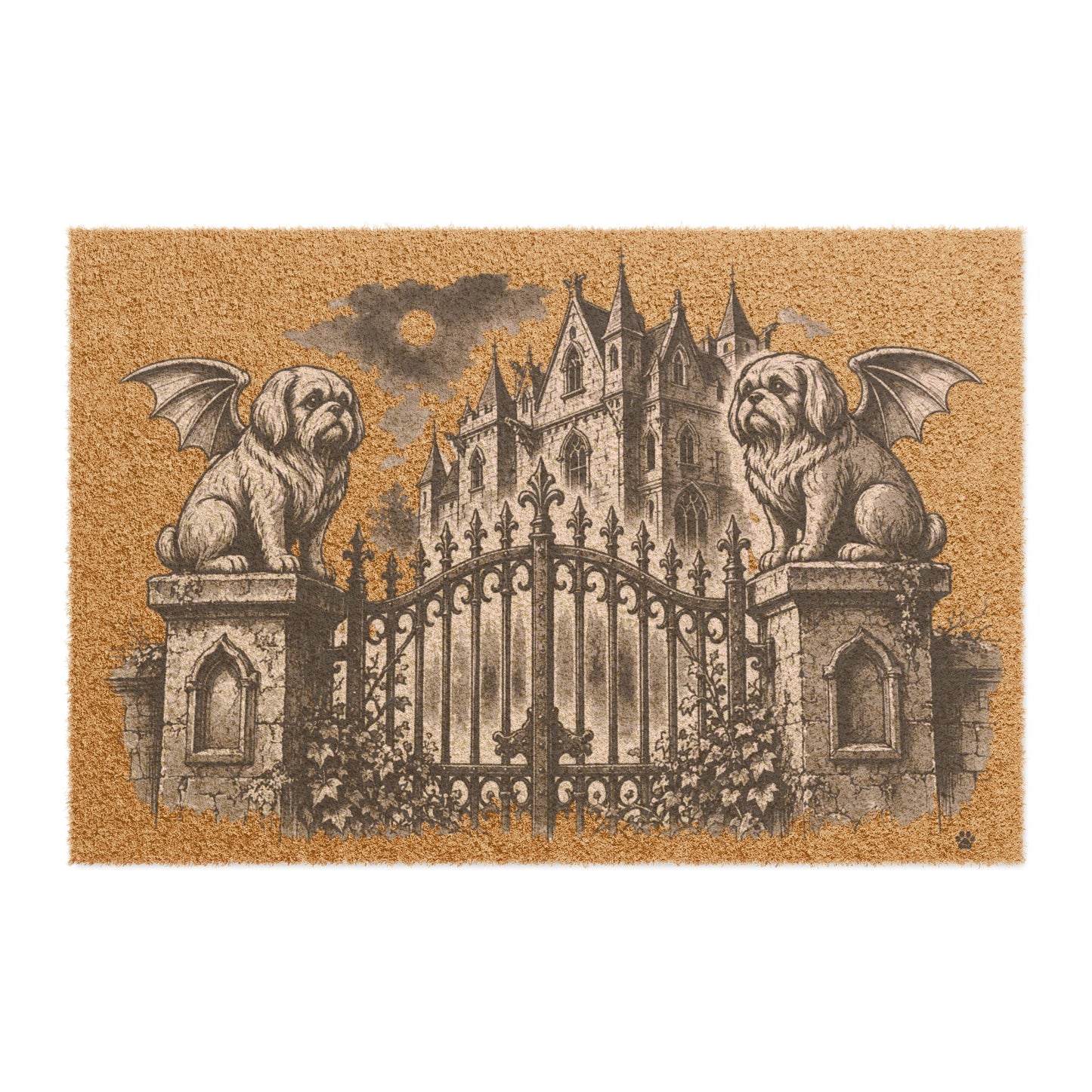 Shih Tzu Gargoyle Angel Gothic Protector Welcome Mat