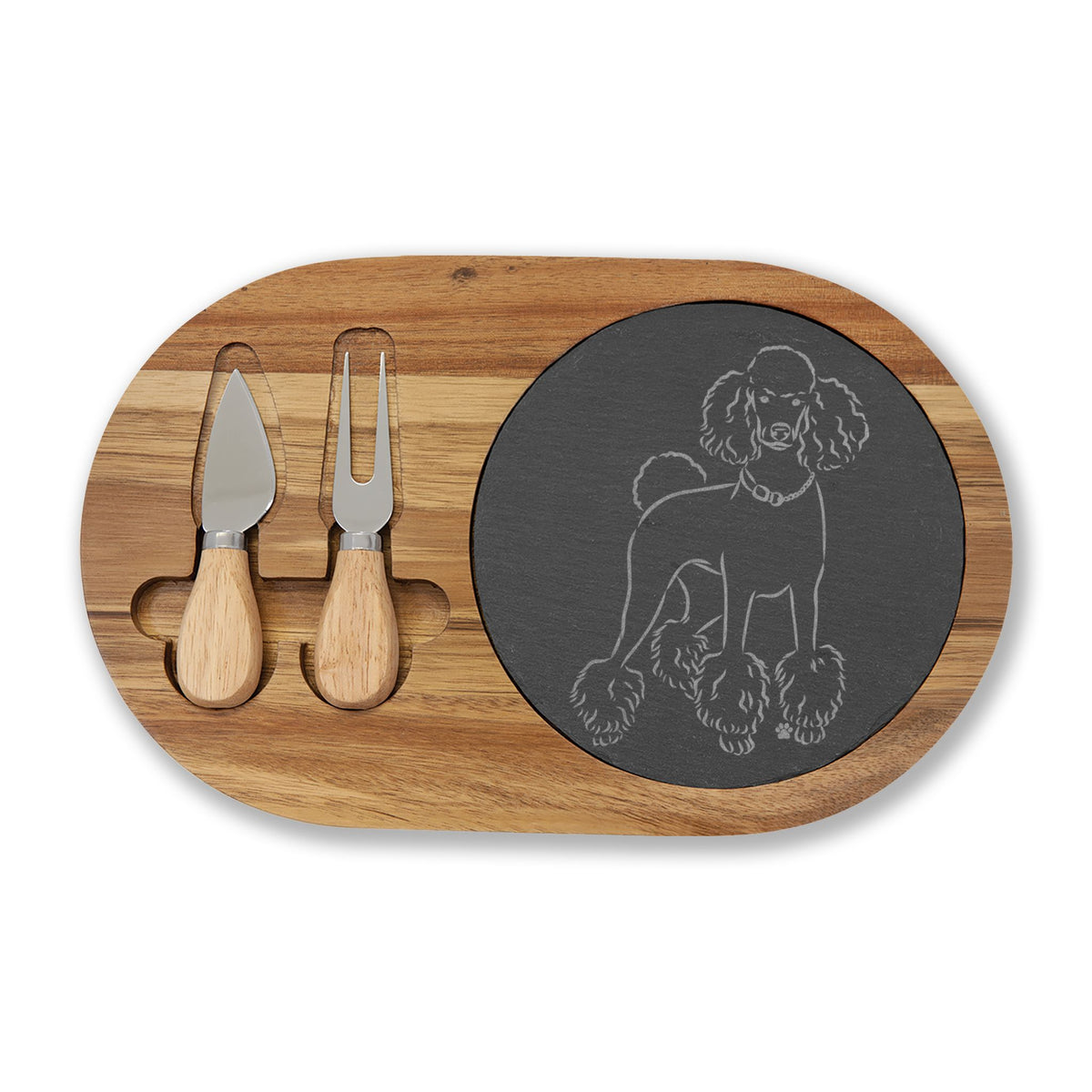 Standard Poodle Engraved Charcuterie Board, Dog Lover Cheese Board & Serving Platter