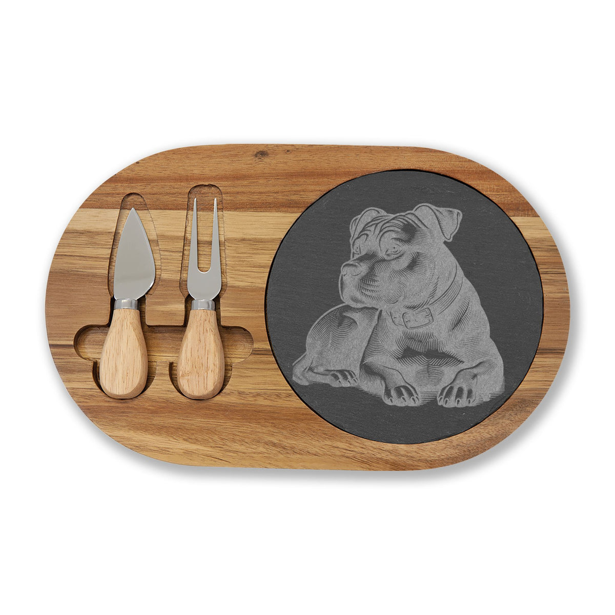Pitbull Engraved Charcuterie Board, Dog Lover Cheese Board & Serving Platter